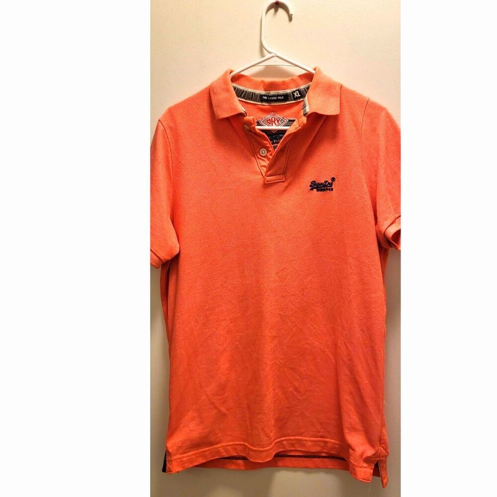 Superdry Men's Polo Light Orange Size XL - (Runs small)